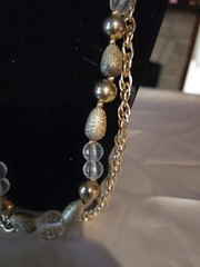 VTG CORO Gold Tone Chunky Chain Statement Faux Multi Stones Fashion Necklace 22”