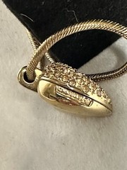 Vintage Carol Lee Heart Goldtone Necklace