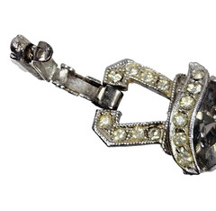 Vintage Weiss Smoky Crystal Rhinstone “Black Diamond” Bracelet & Earrings Set