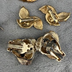 Vintage Clip On Earrings lot of 9 Every Day Wear