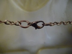PENDANT GOLD TONE CIRCLE W CHAIN TASSEL ON CHAIN NECKLAC #16/8