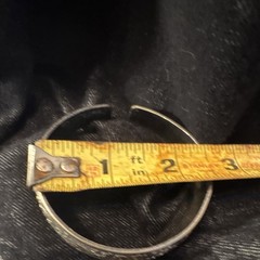 925 Sterling Silver Engraved Asian Cuff Bracelet