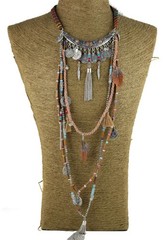 Gypsy Statement Vintage Long Necklace Ethnic jewelry boho necklace tribal collar