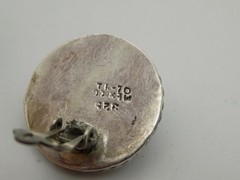 Vintage Taxco Mexico Sterling Silver Clip on Earrings Round Domed Rope Button
