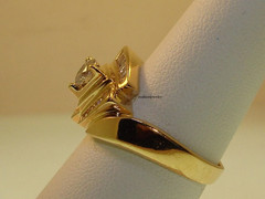 2.0Ct Round Cut created Diamond Band Engagement Ring 14K Yellow Gold Plated Ring