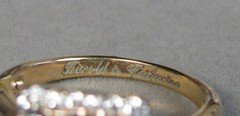 Pre-owned Sterling Silver 18KT Gold Plate Mocha CZ Ring 3.1g Size 10 BGE #B183
