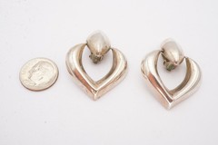 Vintage Sterling Silver 925 Clip On Earrings