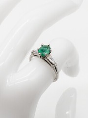 Designer $4000 2.30ct AAA+++ Natural Emerald VS G Diamond 14k White Gold Ring
