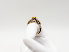 Designer $10,000 5ct Natural Yellow Sapphire VS G Diamond 18k Gold Ring 11g
