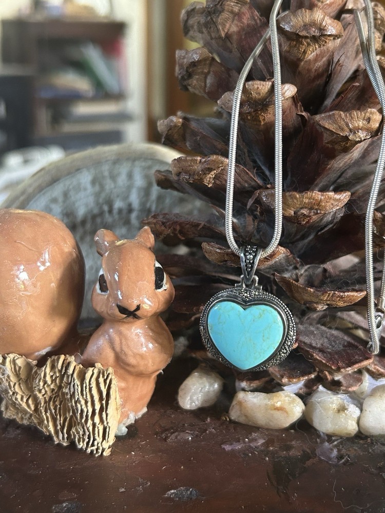925 Sterling Double Sided Vintage Fabulous Heart Necklace