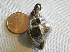 Sterling Silver Conch Shell Pendant 3D Sea Necklace Beach Shore
