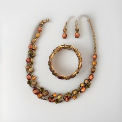 ‘90s – ‘00s Napier Cluster Necklace Earrings And Bracelet Set