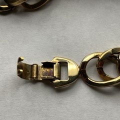 VINTAGE Sperry Chunky GOLD-TONE CURB LINK 15in NECKLACE – HEAVY Statement Runway
