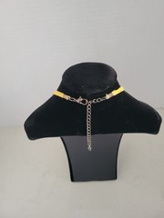Vintage Yellow Tan Acrylic Lucite Beaded Statement Necklace