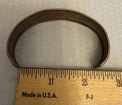 Vintage Bell Trading Post Thunderbird Copper Mans Cuff Bracelet Southwestern
