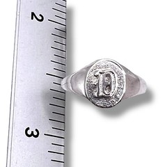Initial Letter D Signet 925 Sterling Silver Baby Child Pinky Ring Size 3.25