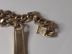 8.25 Inch Vintage Speidel Bradley ID Heavy Chain Bracelet