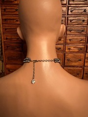 1950s Rhinestone and Black Plastic Jewelry Set is Chic and Stunning Vintage