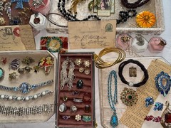 Julianas Art Deco Garnets Kramer Weiss Glowers Vtg SETS Rhinestone Jewelry Lot