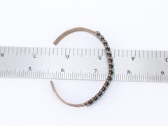 6.5″ Vintage WM Wheeler Turquoise Gemstone Copper Cuff Native Mexico Bracelet