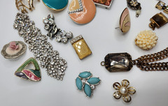 Craft Jewelry Pieces Junk Drawer Lot 50 Different Pieces