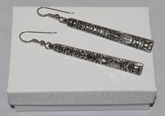Vintage Sterling Native American Bill Wilson Alaskan Totem Pole Dangle Earrings