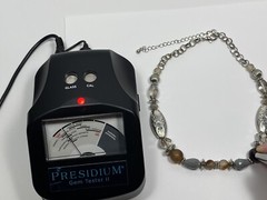 Necklace Beaded Stones Glass Plastic Metal Silver Tone Collar 13”+5.5”