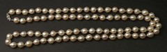 Baroque Cultured Akoya Pearl Strand 31.5″ Necklace 18k White Gold Clasp