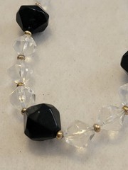 Beaded Necklace Lot of 3 Glass Plastic Faceted Crystal Art Deco Fashion Jewelry