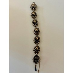 Vintage Hollycraft 1954 Clear Rhinestone Bracelet Signed Silver Tone Statement