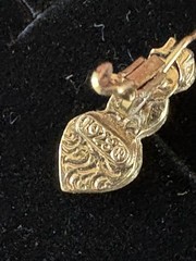 Vintage Pierced Earrings 1980s / 1990s Gold Tone LOT OF 5 Pair Hearts Signed