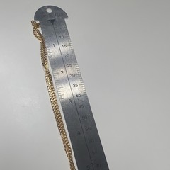 Monet Gold Tone Chain Necklace Cube Pedants Tie Style