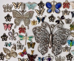 Lot Vtg & Modern Butterfly Pendants Charms Findings Jewelry Craft Repurpose
