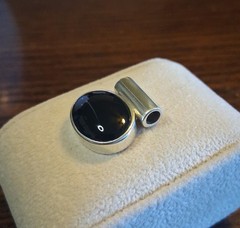 Vintage 90s Sterling Black Onyx Slide Pendant 5.8g See Pics/Description