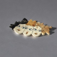 Hand Painted Ceramic Brooch Sanderson Sisters Hocus Pocus Witchy Halloween OOAK