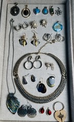 Vtg. Estate Jewelry 83 Pieces Mixed Lot Necklaces Earrings Pins Pendants More
