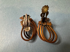 Vintage Renoir Rhythm Copper Cuff Bracelet And Earrings