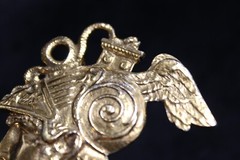 Vintage Jeanne? Roman Soldier Hermes Perseus Bust Gold Tone Statement Brooch Pin