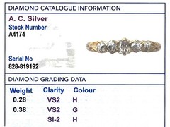 Antique 0.66Ct Diamond and 18k Yellow Gold Five Stone Ring 1911
