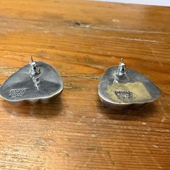Vintage Large Chunky Sterling Silver Post Earrings Dulce 925 Mexico 18 Grams