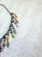 RARE Victorian Revival flower necklace colorful Modernist Jewelry y2k boho fairy
