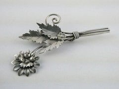 Vintage Byle Gro Sterling Silver Flowers Bouquet Brooch Pin 9.2g 3.5 Inches