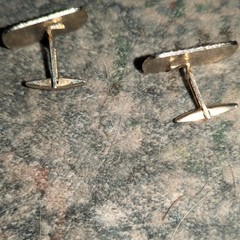 Vintage Gold Tone Rectangle Bullet Back Metal Cufflinks for Men Fashion