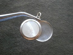 Mother of Pearl Sliding Vintage Sterling Silver Locket Charm Pendant 4.4g