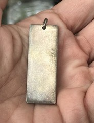 Vintage English Sterling Silver Ingot Bar Pendant – 17 Grams