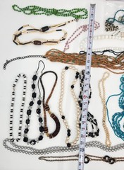 Lot of Vintage Beaded Necklace Assorted Colors Styles Pearls Chains