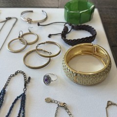 Estate Vintage Wearable Jewelry Lot Necklaces Bracelets rings Earrings Used