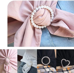 Scarf Ring Clip Shirt Clip T-Shirt Tie Ring Clips for Women and Slide Tshirt Twi