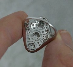 2Ct Art Deco Style Created Diamond Anniversary Engagement 14K White Gold FN Ring