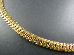VINTAGE NAPIER 18″ GOLD TONE CHAIN ROPE NECKLACE (D15)